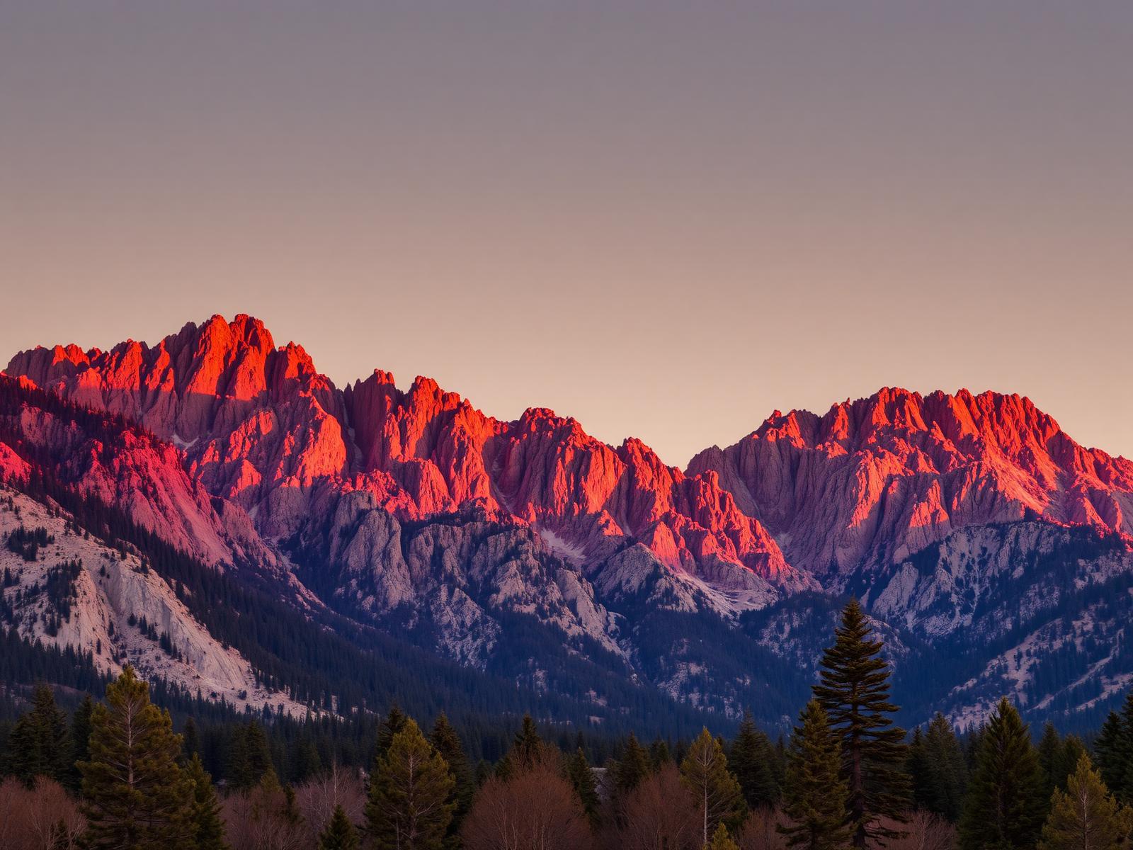 Wasatch mountains at golden hour above Salt Lake City, Utah